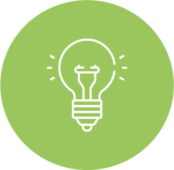 Advisory icon showing lightbulb symbol